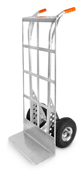 Diable industriel DG-600 en aluminium capacité 600 lb vue de face.